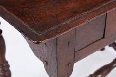 18th c Stretcher Base Oak Table - 4544421