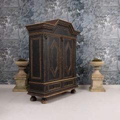 18th c Swedish Baroque Period Painted Armoire Cabinet - 4035862