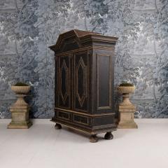 18th c Swedish Baroque Period Painted Armoire Cabinet - 4035863