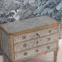 18th c Swedish Gustavian Commode in Original Paint Georg Haupt - 4576251