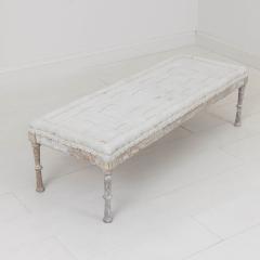 18th c Swedish Gustavian Period Bench or Footstool in Original Paint - 3699634