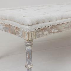18th c Swedish Gustavian Period Bench or Footstool in Original Paint - 3699635