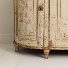 18th c Swedish Gustavian Period Demilune Buffet in Original Paint - 3566030