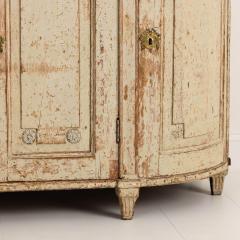 18th c Swedish Gustavian Period Demilune Buffet in Original Paint - 3566034