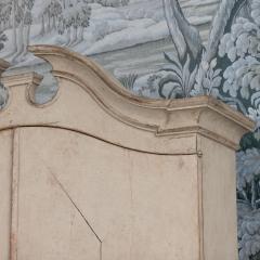 18th c Swedish Gustavian Period Gray Painted Secretary with Library - 4505023