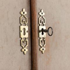 18th c Swedish Gustavian Period Gray Painted Secretary with Library - 4505026