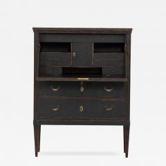18th c Swedish Gustavian Period Painted Fall Front Desk - 3591008