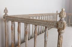 18th c Swedish Gustavian Period Stick Back Upholstered Sofa in Original Paint - 2601627