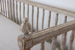 18th c Swedish Gustavian Period Stick Back Upholstered Sofa in Original Paint - 2601633