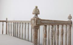 18th c Swedish Gustavian Period Stick Back Upholstered Sofa in Original Paint - 2601636