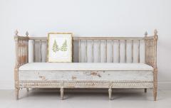 18th c Swedish Gustavian Period Stick Back Upholstered Sofa in Original Paint - 2601637