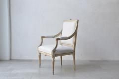 18th c Swedish Gustavian Period Upholstered Armchair in Original Patina - 2598041