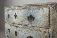 18th c Swedish Rococo Period Serpentine Front Commode in Original Paint - 2651187