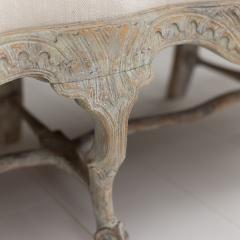 18th c Swedish Rococo Period Settee or Sofa in Original Paint - 3144030