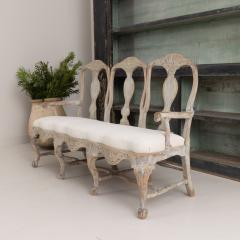 18th c Swedish Rococo Period Settee or Sofa in Original Paint - 3144033