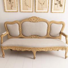 18th c Swedish Rococo Sofa Bench in Original Paint from Stockholm - 3122311