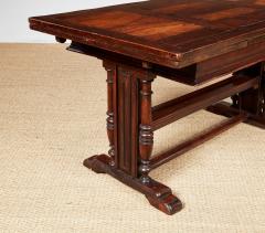 18th c Tuscan Draw Table with Curved Walnut and Pear Inlaid Top - 4573942