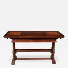 18th c Tuscan Draw Table with Curved Walnut and Pear Inlaid Top - 4575833