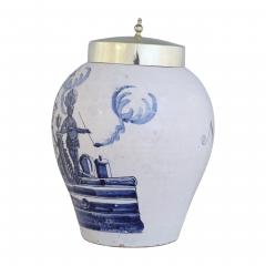 18th century Dutch Delft jar inscribed Red Snuff - 4565800