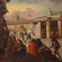 18th century Italian painting genre scene - 4309397