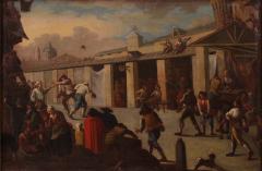 18th century Italian painting genre scene - 4310207