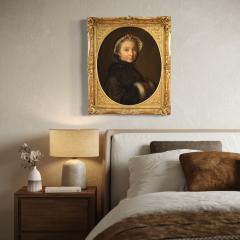 18th century Italian painting portrait of a young lady - 4325121