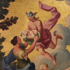 18th century Italian panel painting Hermes entrusts Dionysus - 4317720