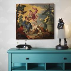 18th century Italian panel painting Hermes entrusts Dionysus - 4317727