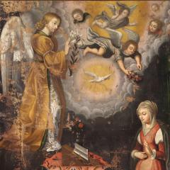 18th century Italian religious painting Annunciation - 4120510