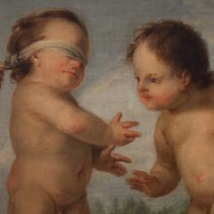 18th century Rococo painting Game of Cherubs - 4255157