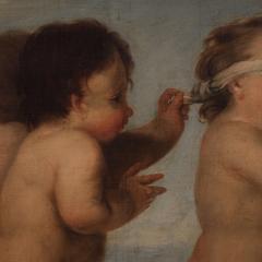 18th century Rococo painting Game of Cherubs - 4255160