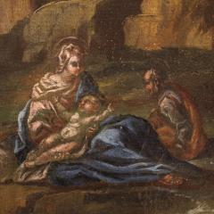 18th century architectural capriccio painting Rest on the Flight into Egypt - 4107902