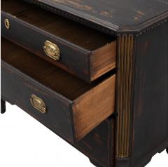 18th century black painted English 40 chest - 3721093