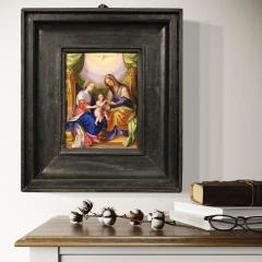 18th century copper painting Saint Anne the Virgin and Child - 4251479