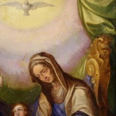 18th century copper painting Saint Anne the Virgin and Child - 4251486