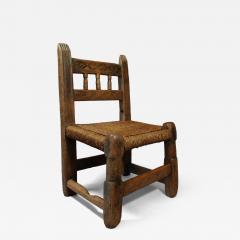 18th century folk art pine spindle back childs chair - 4790161