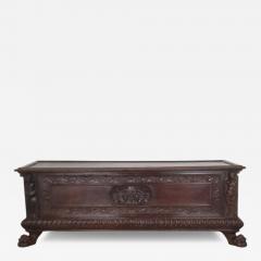 18th or 17th Century Italian Walnut Dowry Chest or Cassone - 4159286
