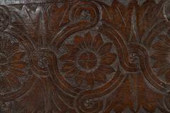 18thC English Carved Oak Coffer - 3838568