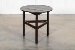 18thC English Oak Cricket Table - 4257071