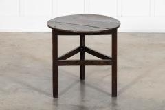 18thC English Oak Cricket Table - 4257072