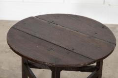 18thC English Oak Cricket Table - 4257075