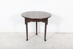 18thC English Oak Elm Cricket Table - 2382437