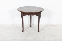 18thC English Oak Elm Cricket Table - 2382440
