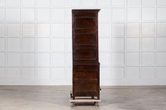 18thC English Oak Livery Cupboard - 3784373