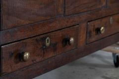 18thC English Oak Livery Cupboard - 3784375