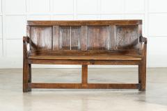 18thC English Oak Vernacular Settle - 3686474