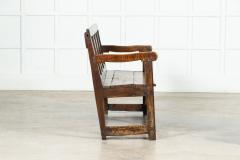 18thC English Oak Vernacular Settle - 3686477