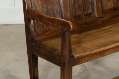 18thC English Oak Vernacular Settle - 3686479