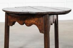 18thC English Vernacular Oak Cricket Table - 3949741