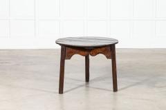 18thC English Vernacular Oak Cricket Table - 3949747